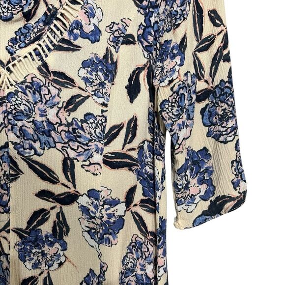 Shyanne Country Boho floral print midi flowy v-neck dress western Ranch cowgirl - Picture 4 of 10